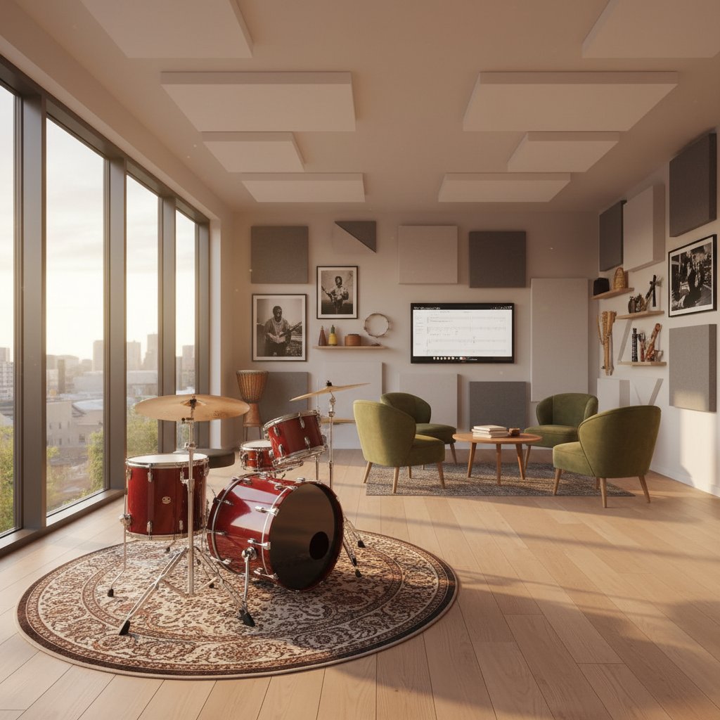 Drum practice room at Vohira