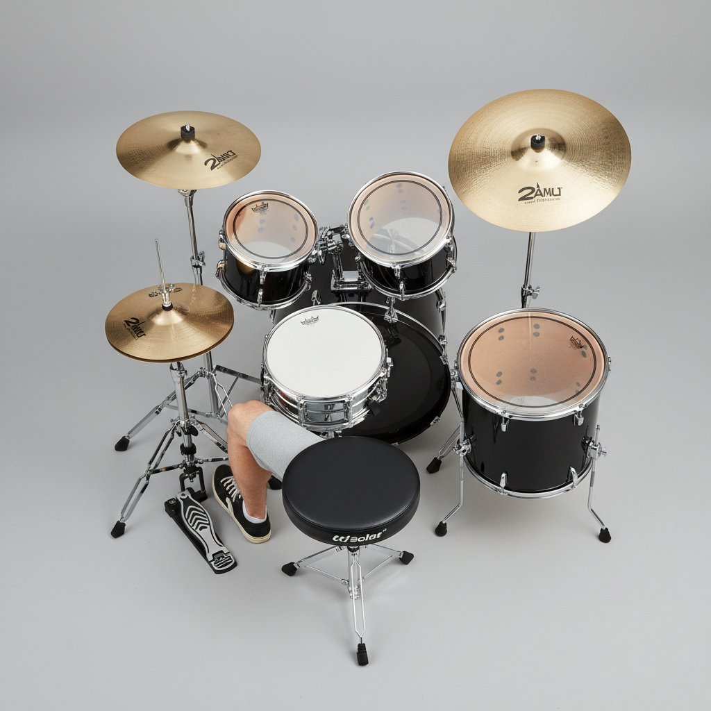 Metronome and drum practice setup