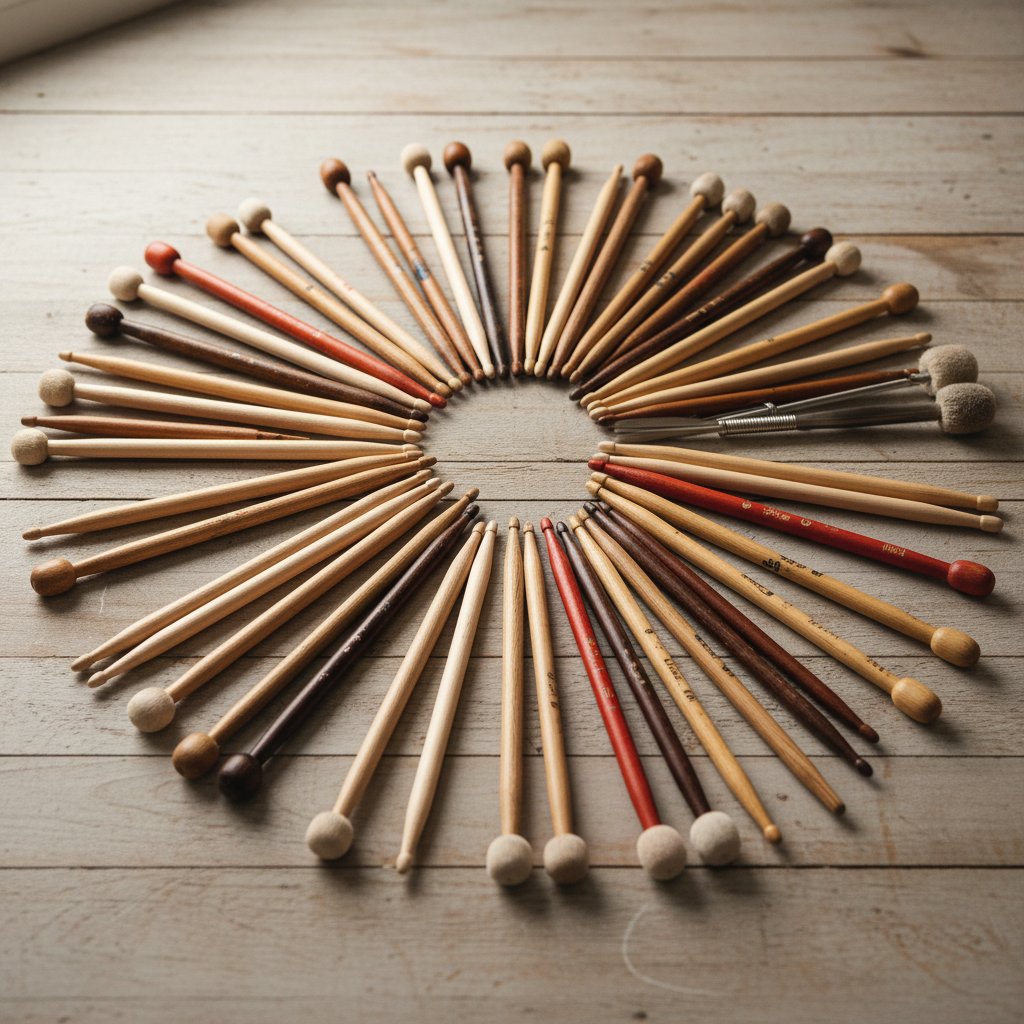 Various drum kits in music store